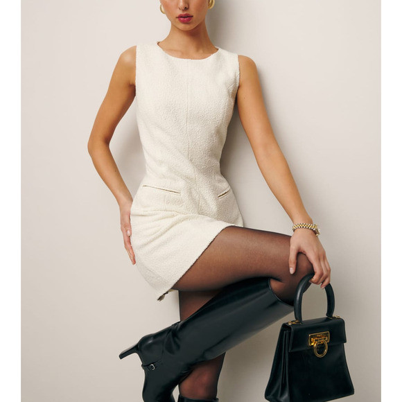 Reformation 'Citron' White Sleeveless Dress Size 6 | Poshmark