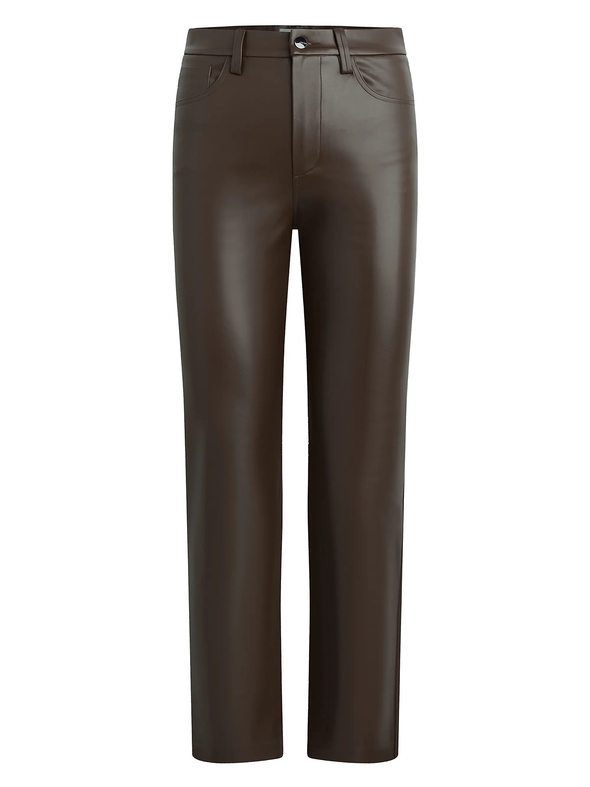 The Lyra Faux Leather Slim-Leg Ankle Crop Pants | Saks Fifth Avenue