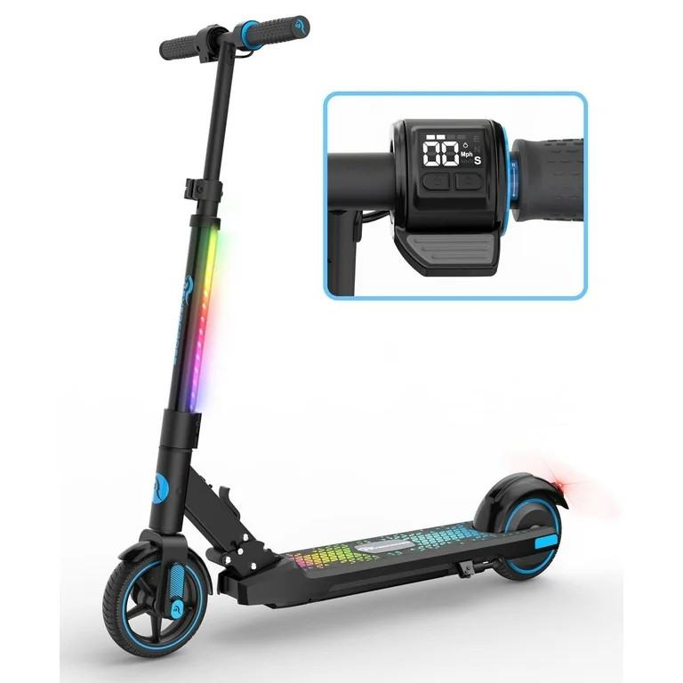 EVERCROSS Kids Electric Scooter, 150W Motor, Max Speed 9.3 MPH, 5 Miles Range, Colorful LED Light... | Walmart (US)