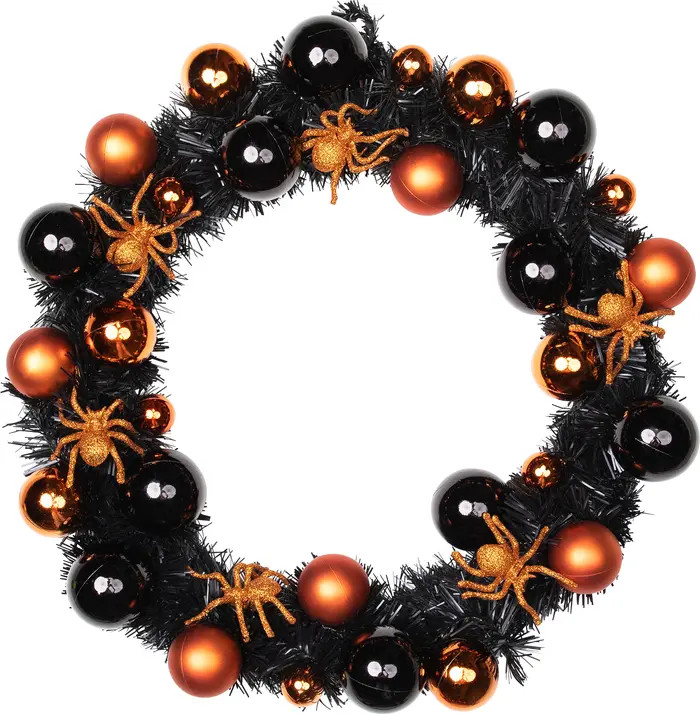 Northlight Spiders and Ornaments Halloween Wreath - 18" - Unlit | Nordstrom | Nordstrom
