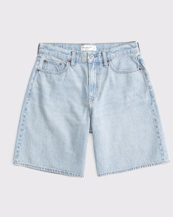 Women's Curve Love Mid Rise Jort | Women's Bottoms | Abercrombie.com | Abercrombie & Fitch (US)