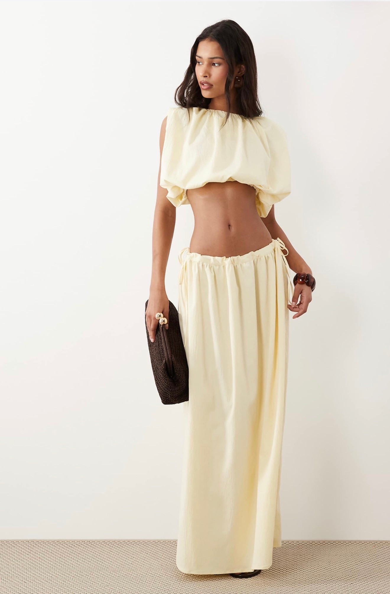 Tie waist detail maxi skirt in lemon #summerset #outfitinspo #summerskirt #asosfinds #summerfashion

#LTKootd
