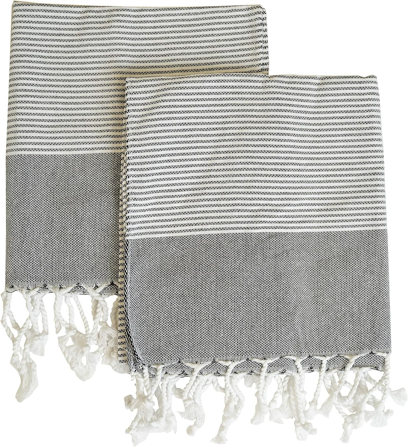 MyMesken- Cotton Turkish Hand Towels for Bathroom and Kitchen, Kitchen Towels- Bathroom Towels- G... | Amazon (US)