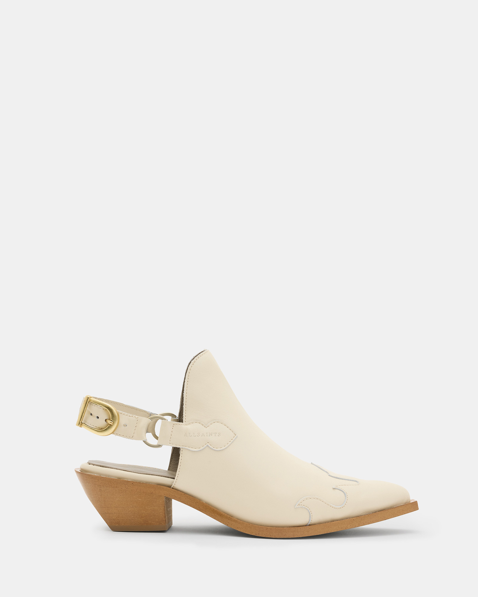 AllSaints Desola Leather Western Mule | AllSaints US