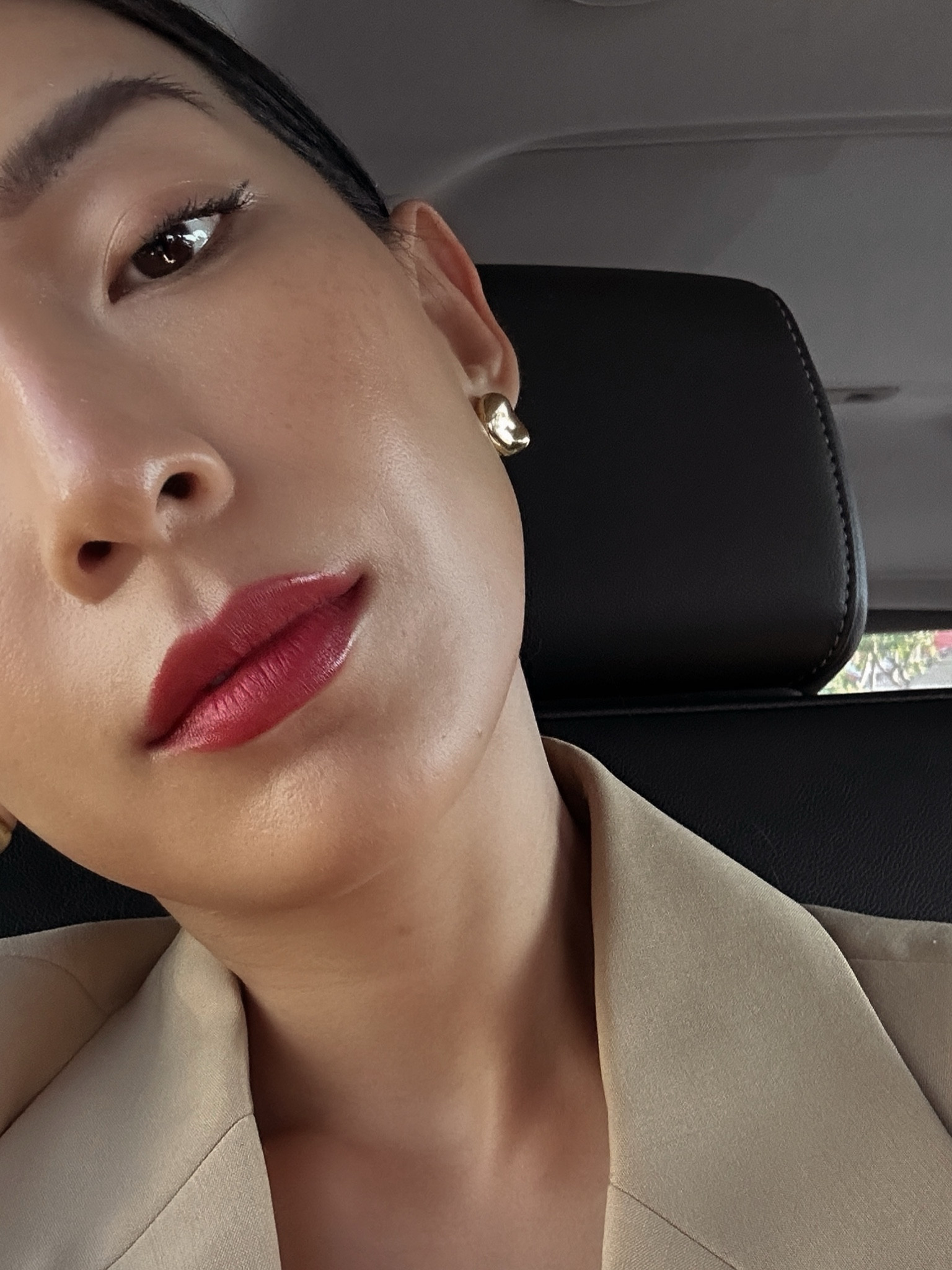 anytime I do a red lip, it must be Chanel Rouge Allure Ink in Tentation, because I'm not wearing a red lip with something that wears away with the first sip. 

Wearing shade Tentation

#LTKstyletip #LTKbeauty