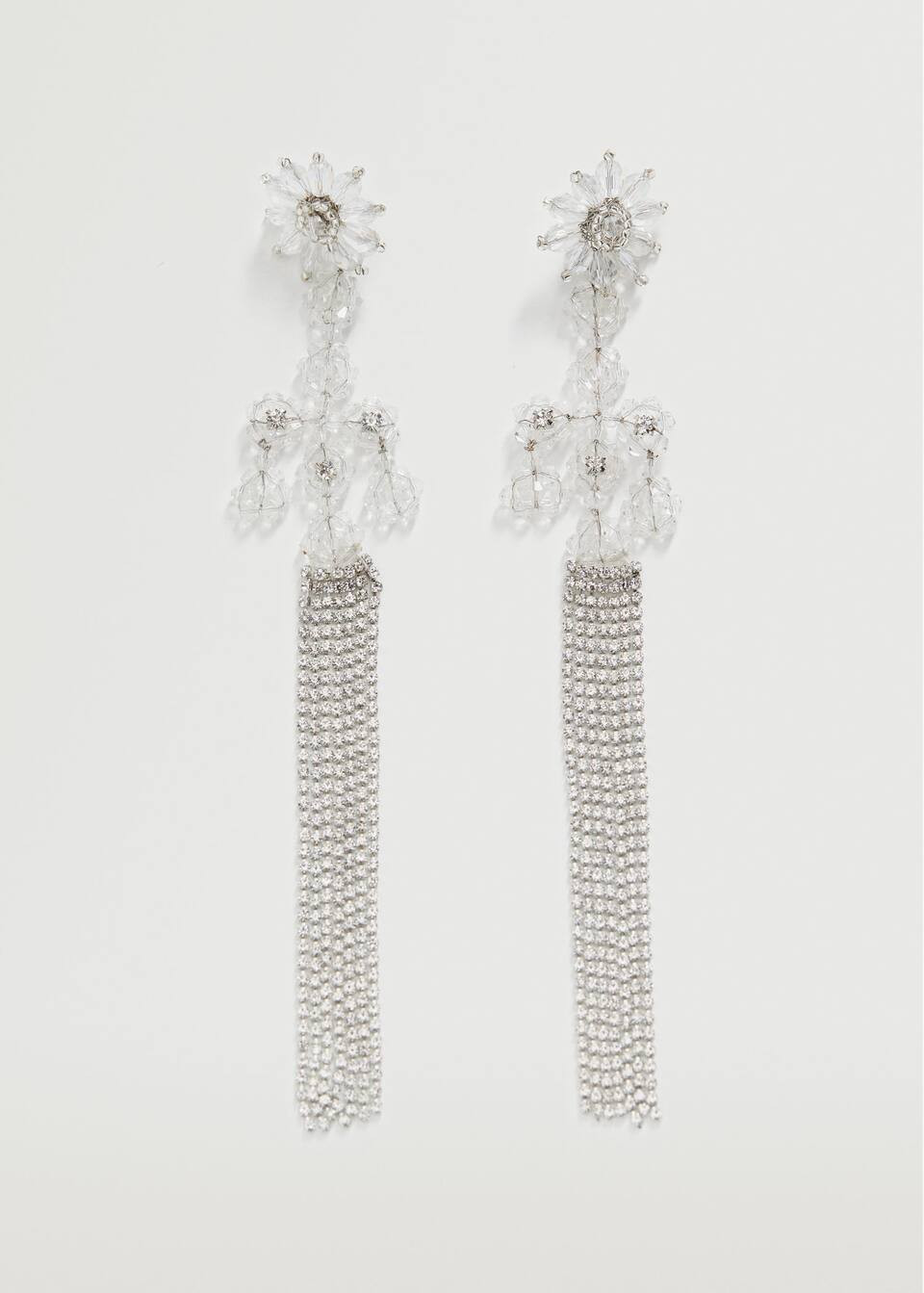 Crystal waterfall earrings | MANGO (US)