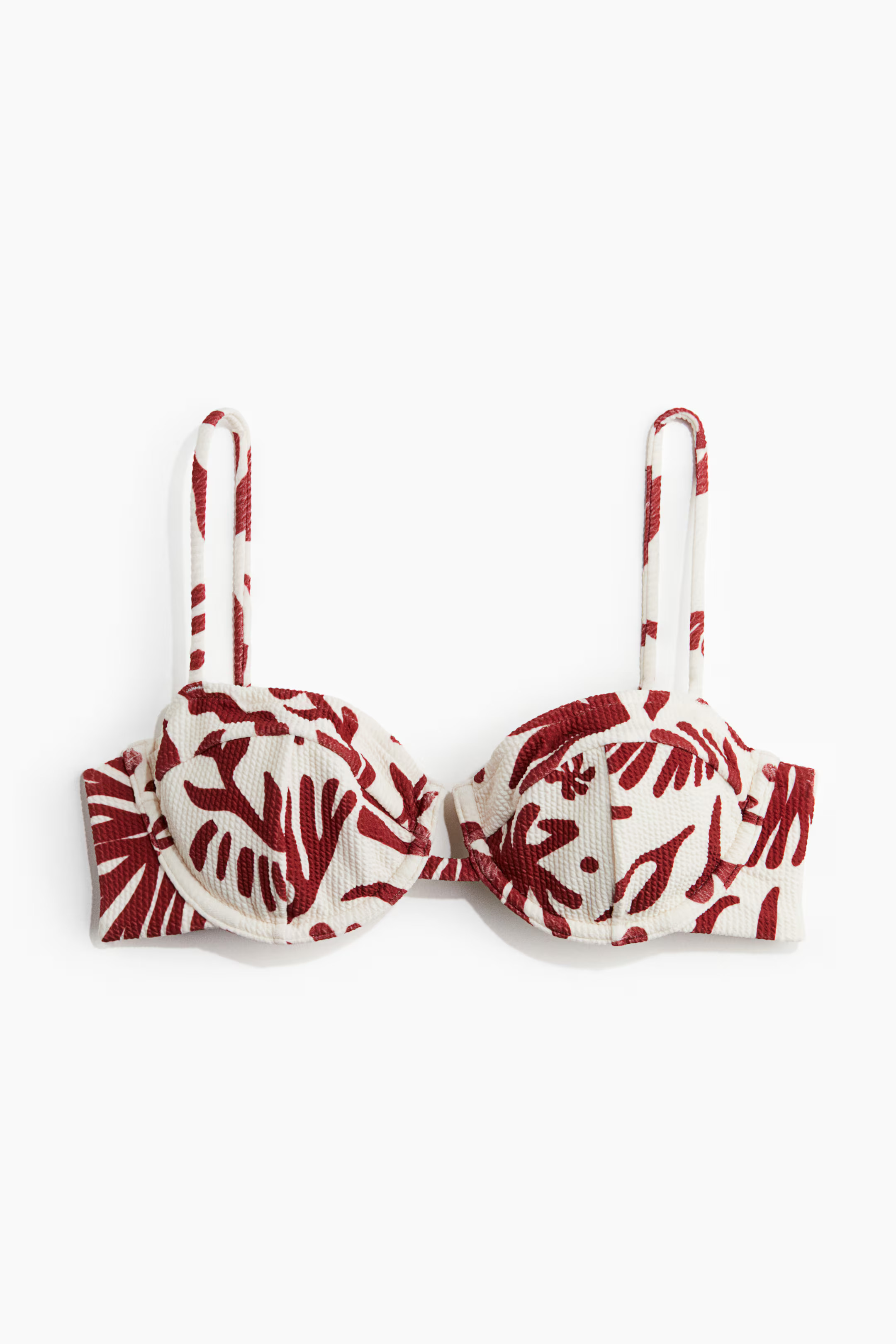 Bikinitop - Weiß/Dunkelrot gemustert - Ladies | H&M DE | H&M (DE, AT, CH, NL, FI)