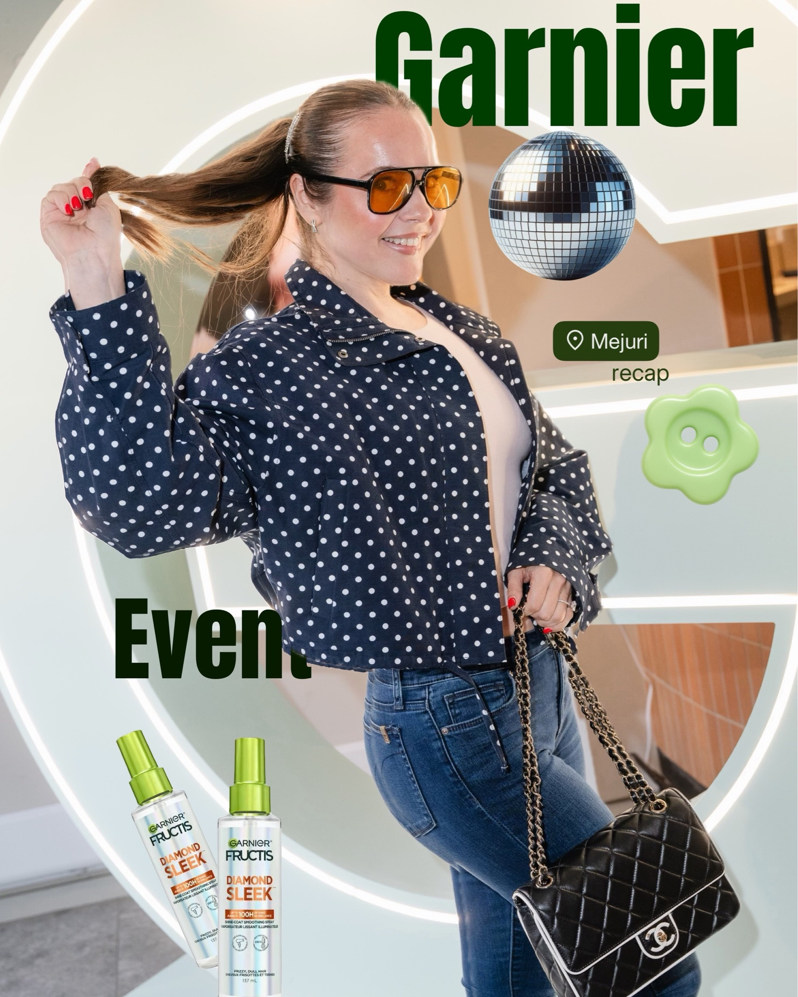 You went to a hair event… and accidentally left with ✨diamond-level✨ hair. 💎😂

Last week, @garniercan took over @mejuri to celebrate the new Fructis Diamond Sleek Shine-Coat Smoothing Spray, and let’s just say… my hair has never been shinier. 🤭

#garniercanada #diamondsleek