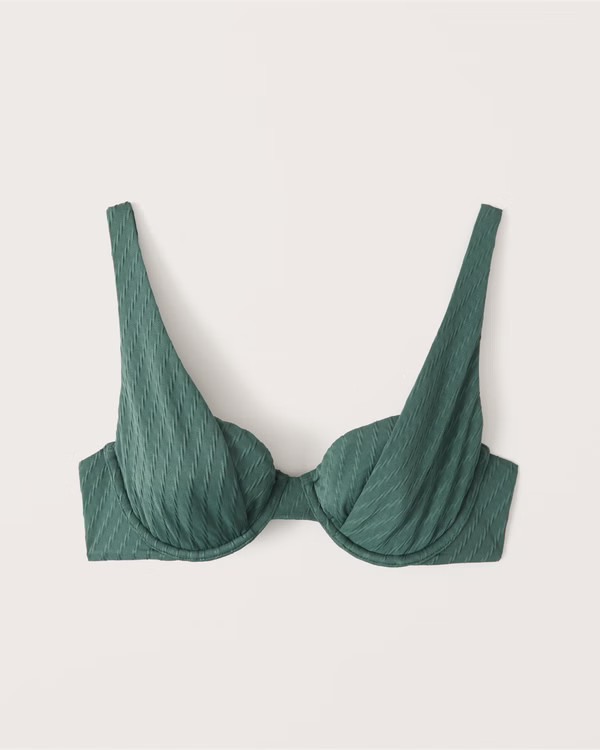 Underwire Squareneck Swim Top | Abercrombie & Fitch (US)