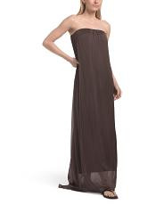 Made In Italy Silk Blend Strapless Cover-up Dress | TJ Maxx