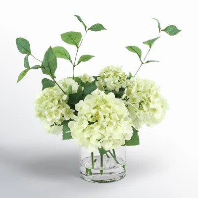 Keenum Hydrangea Floral Arrangement in Vase | Wayfair North America