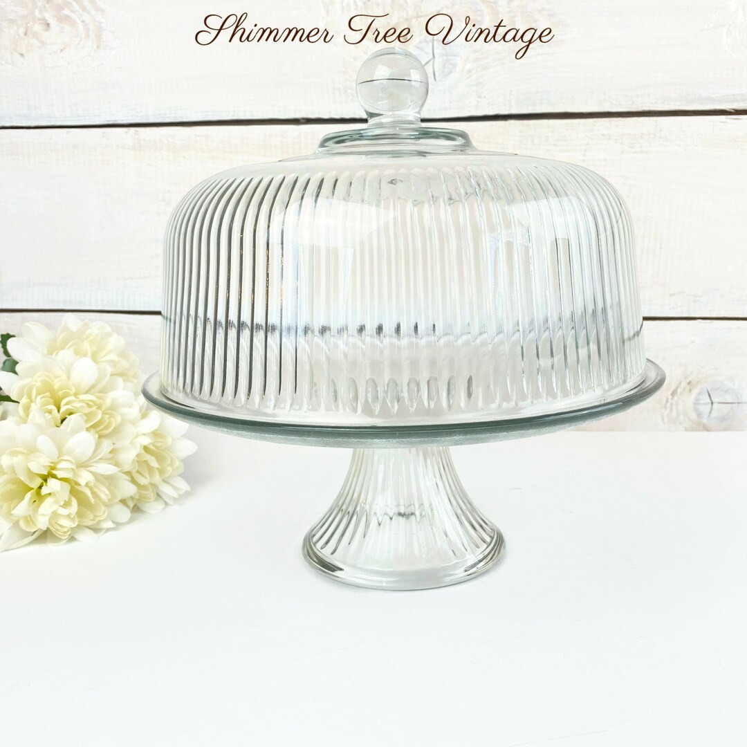 Mid Century Anchor Hocking Covered Pedestal Cake Dish - Etsy Canada | Etsy (CAD)