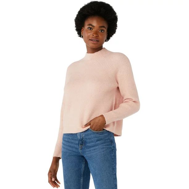 Free Assembly Women’s Super-Soft Mock Neck Sweater | Walmart (US)