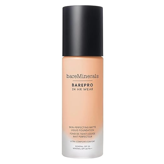 bareMinerals Barepro 24HR Wear Matte Liquid Foundation Mineral SPF 20, Full Coverage Matte Finish... | Amazon (US)