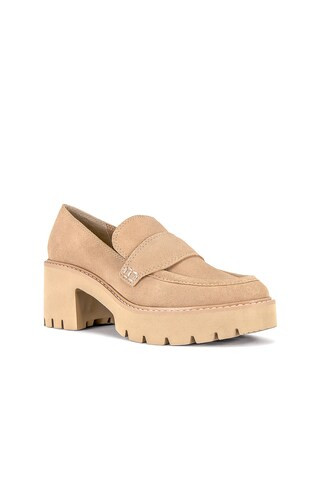 Dolce Vita Halona Loafer in Dune Suede from Revolve.com | Revolve Clothing (Global)