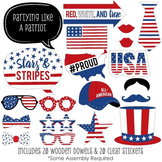 Big Dot of Happiness Stars & Stripes - Memorial Day, 4th of July and Labor Day USA Patriotic Part... | Target