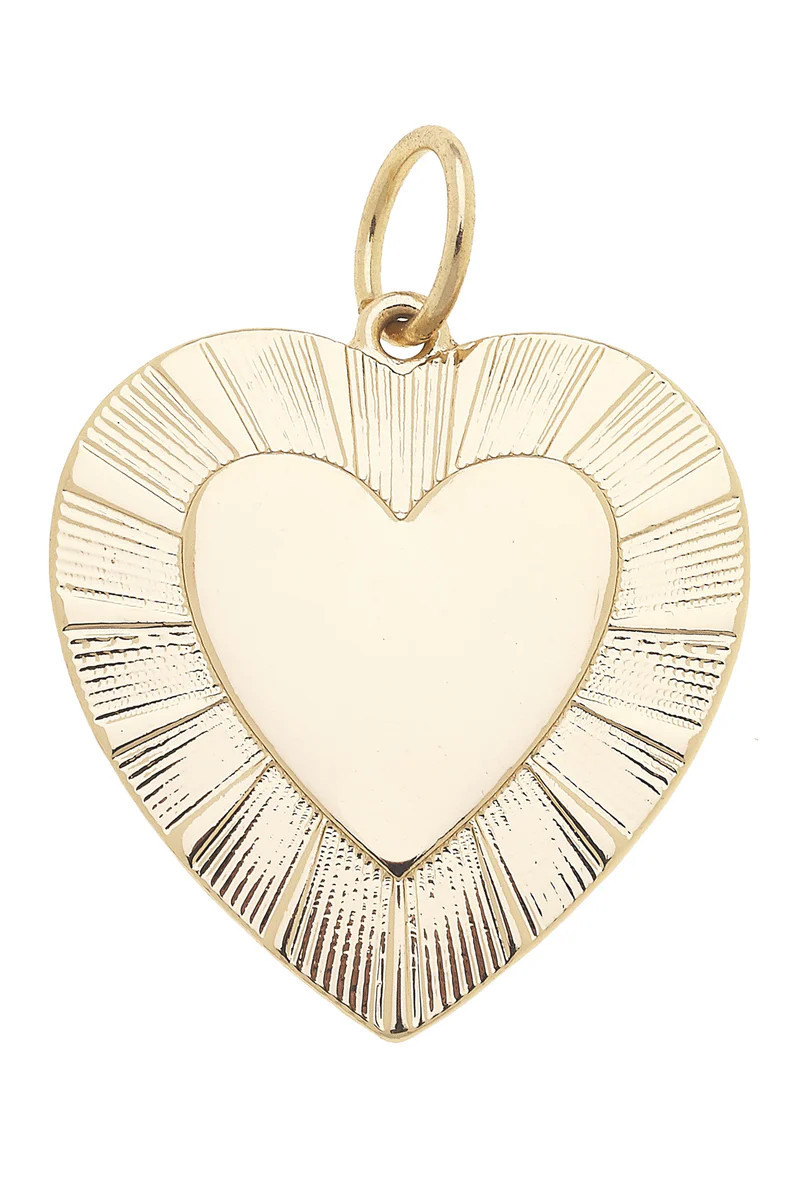 Glowing Heart Charm in Shiny Gold | CANVAS