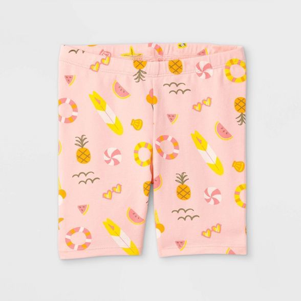 Toddler Girls' Summer Print Bike Shorts - Cat & Jack™ Light Pink | Target