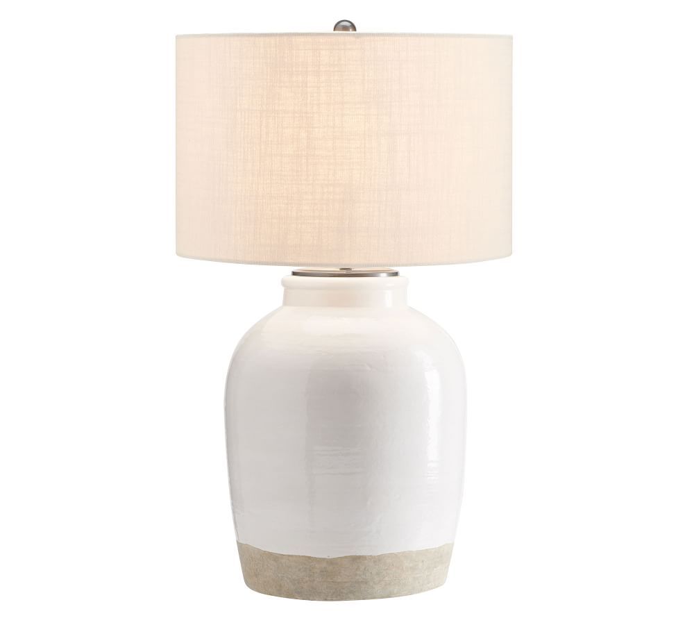 Miller Ceramic Table Lamp, Ivory | Pottery Barn (US)