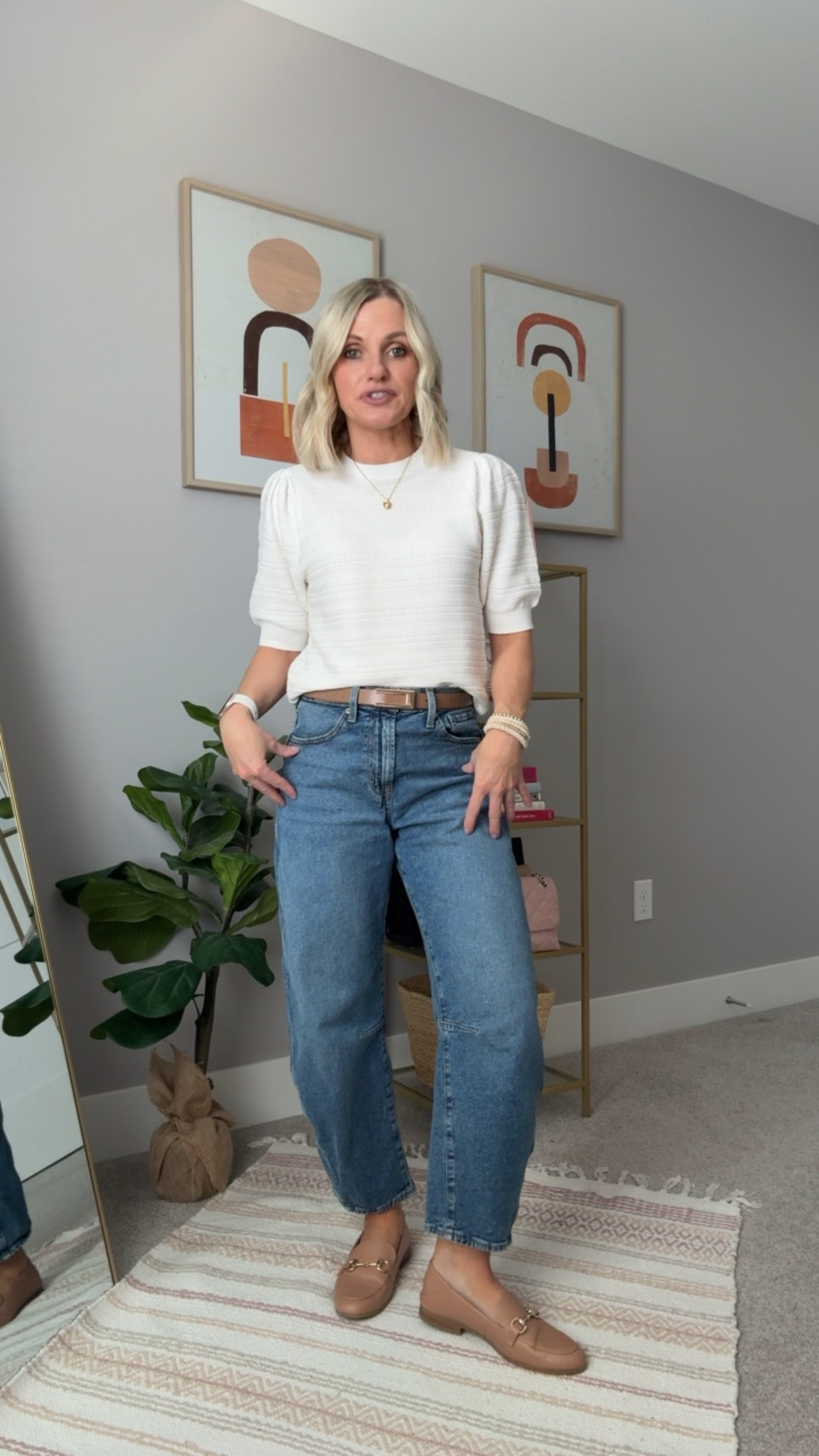Outfit of the day share. How I am styling my new barrel jeans from @gapfactory! #ootd
Top- xs
Jeans- 25/petite

#LTKootd #LTKOver40 #LTKPetite