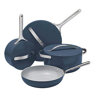 Caraway Home Non-Stick Ceramic Cookware Navy Set of 12 | The Container Store