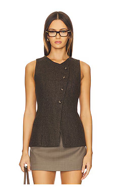 ASTR the Label Sonja Vest in Brown Plaid from Revolve.com | Revolve Clothing (Global)