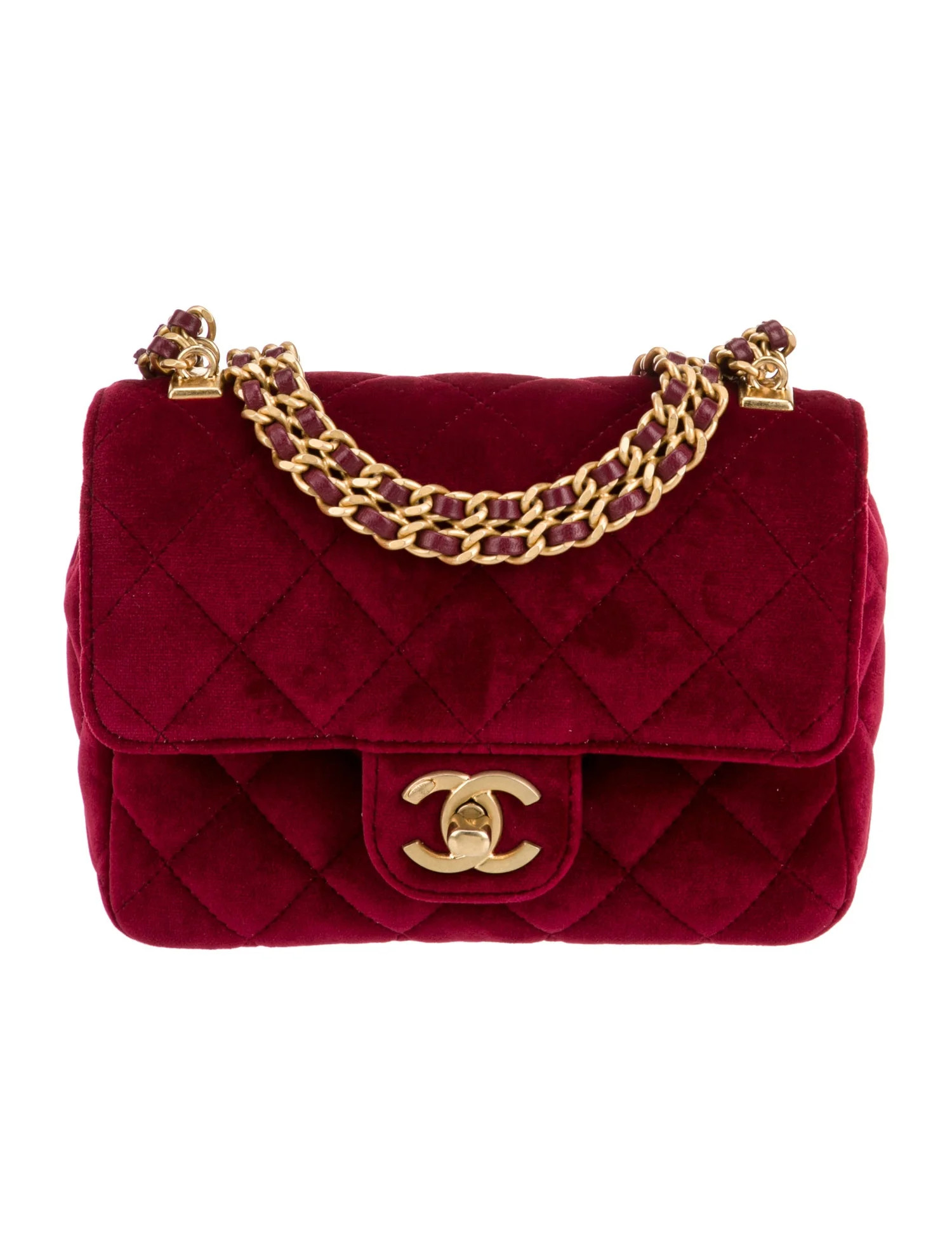 Mini Velvet Enamel Flap Bag | The RealReal