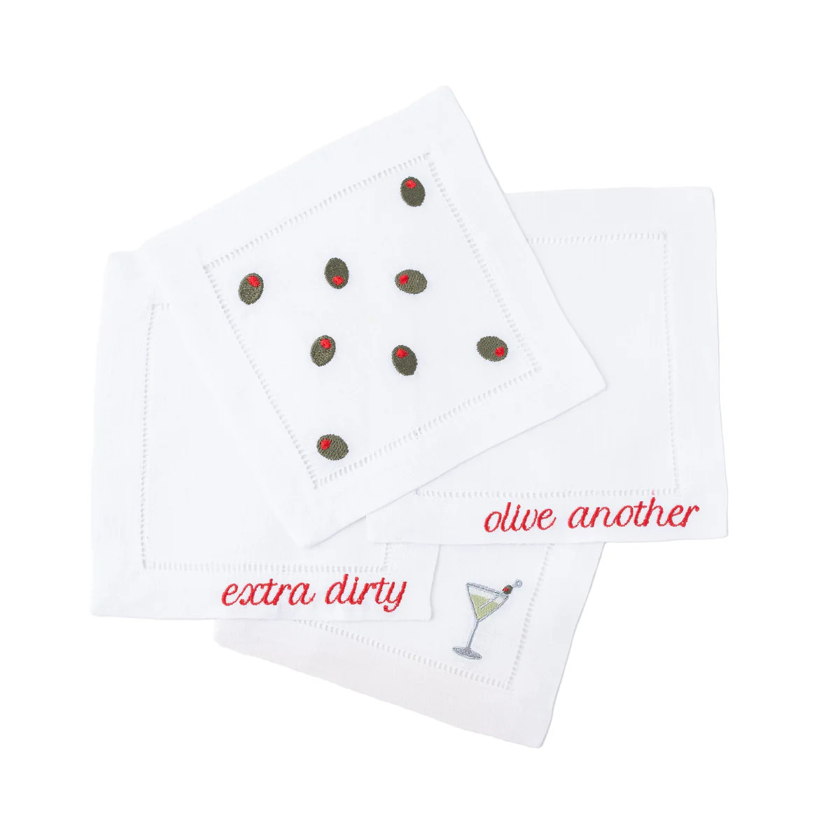 Martini Cocktail Napkins, Set of 4 | Over The Moon