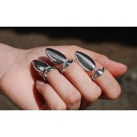 Silver Eye Fingernail Ring Jewelry Boho Nail Guard Armor/Pointer Finger Nails Claw Rings | Etsy (US)