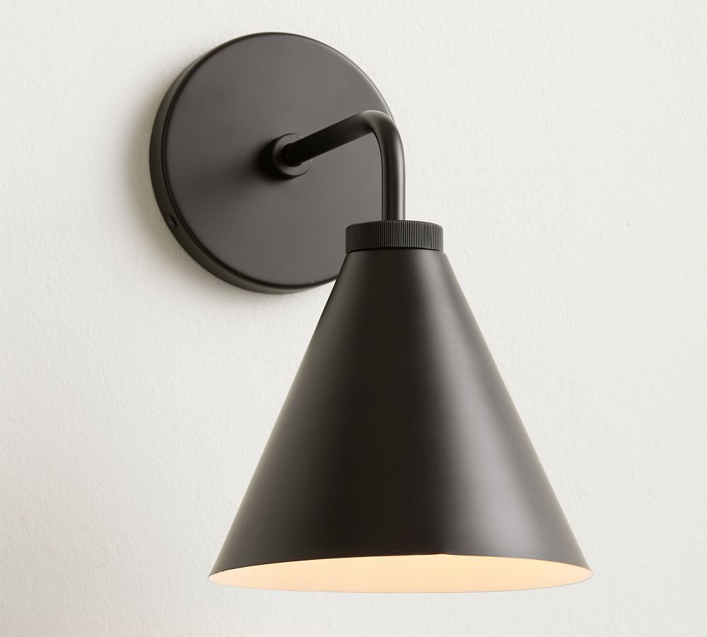 Tumbled Brass Walker Tapered Single Sconce | Pottery Barn (US)