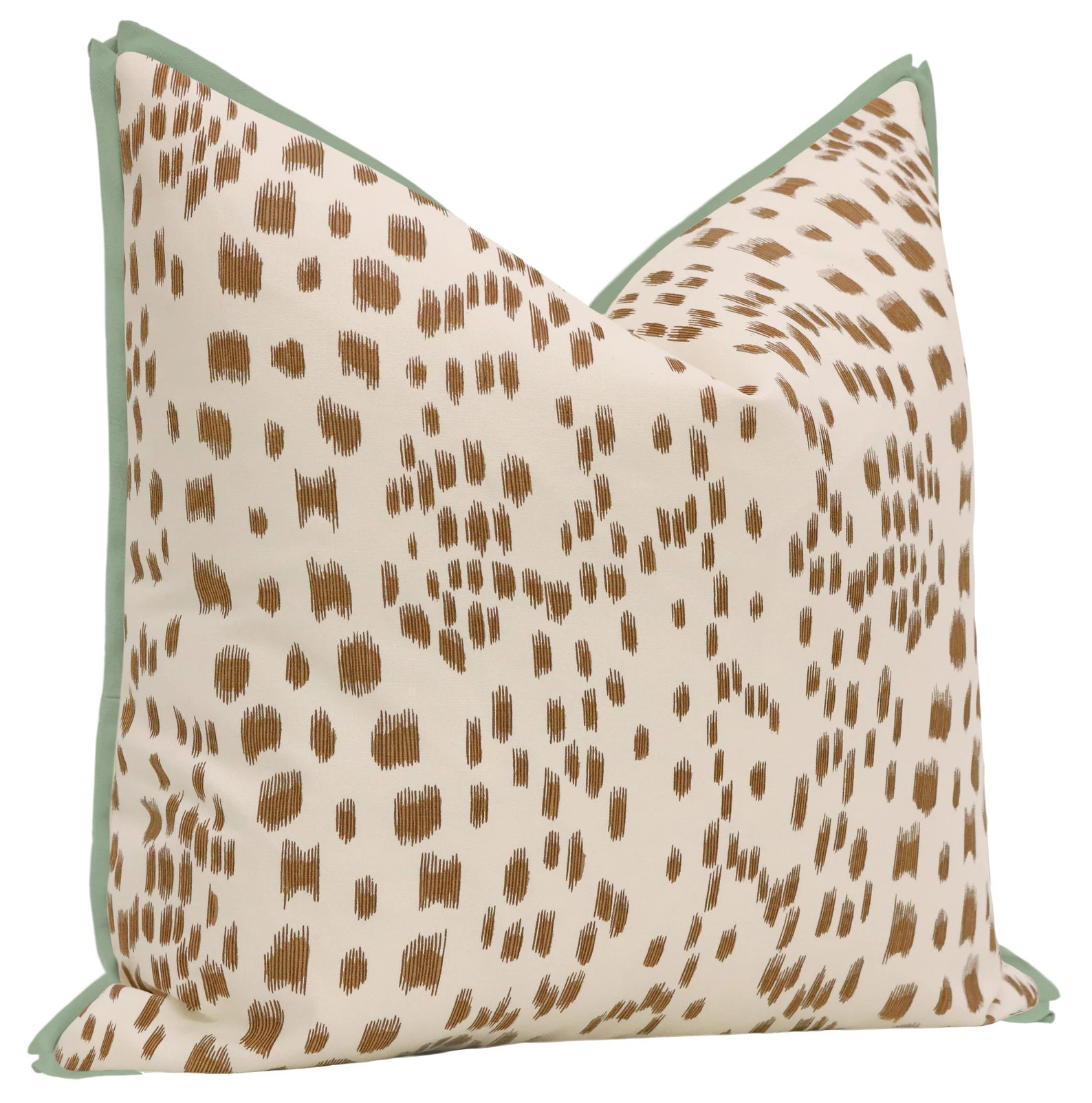 PRE-ORDER Les Touches // Tan With Butterfly Flange Brunschwig & Fils Flange Pillow Brown Throw Pi... | Etsy (US)