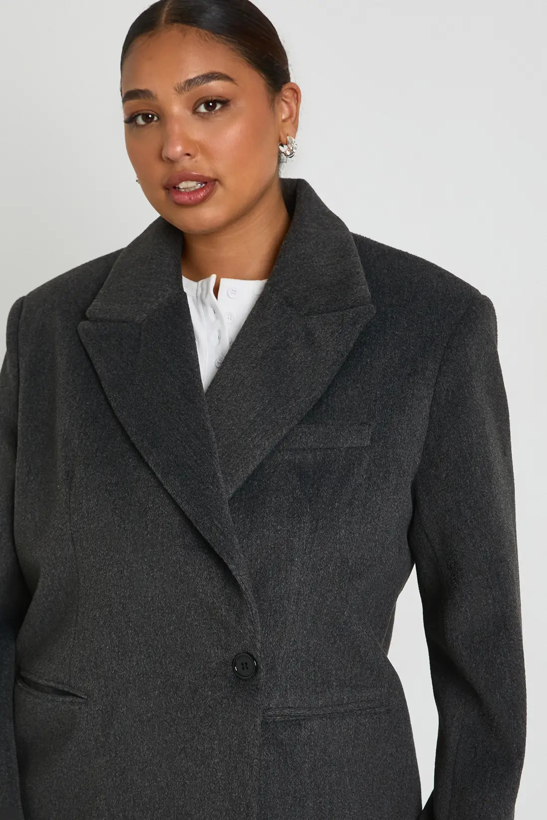 Plus Single Breasted Oversized Blazer | boohoo (US & Canada)