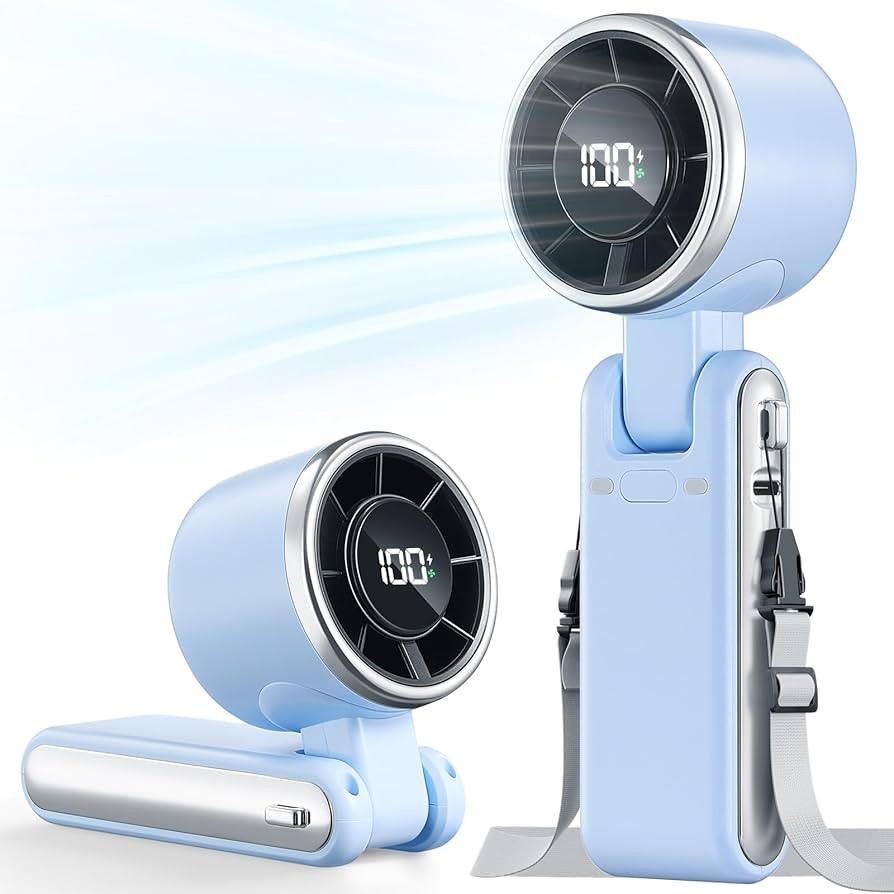 Portable Handheld Turbo Fan - 5 Gear High Speed 4000mAh Rechargeable Mini Personal Hand Fan Blow ... | Amazon (US)