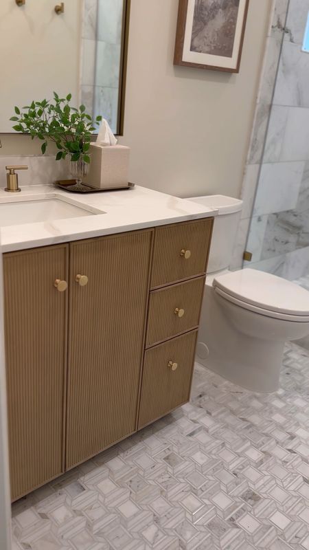 My new fluted wood bathroom vanity from Wayfair! Now is the perfect time for a bathroom update and save up to 50% off bathroom vanities during Wayfair’s 5 Days of Deals April 5-9 with free shipping! #WayfairPartner #sale

#LTKstyletip #LTKhome #LTKsalealert