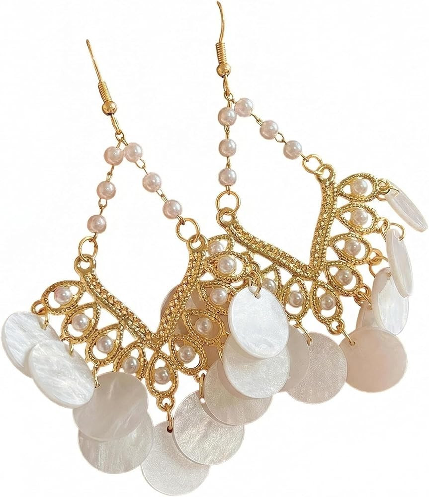 Woven Raffia Rattan Earrings for Women, Boho Flower Hoop & Drop Dangle Earrings Collection, Handm... | Amazon (US)