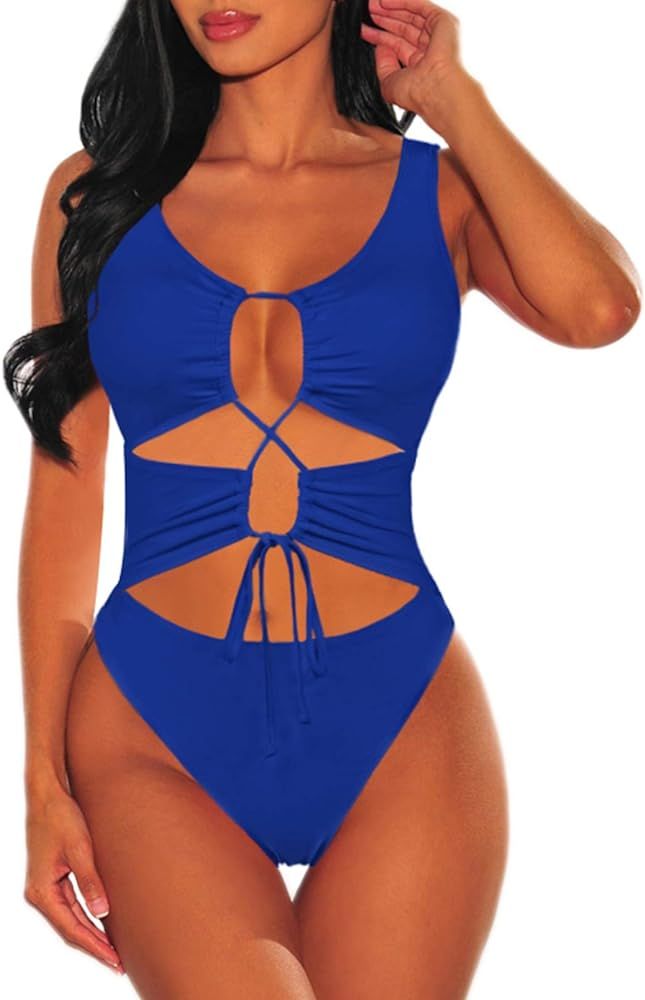 Sovoyontee Women's Sexy One Piece Swimsuits Cheeky Bikini Bathing Suit | Amazon (US)