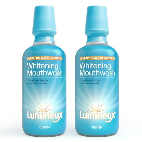 Lumineux Teeth Whitening Mouthwash, 16 Oz. 2 Pack - Peroxide Free - Whitening Without The Sensitivity - NO Alcohol, Fluoride & SLS Free | Amazon (US)