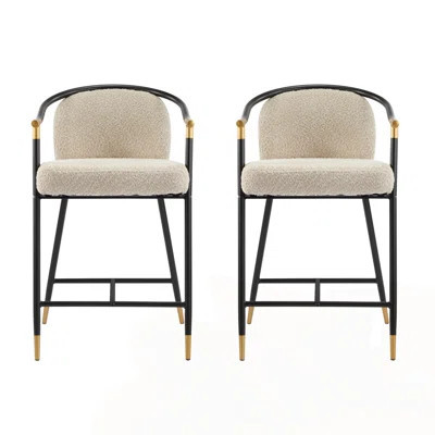 Upholstered Counter Stool with Metal Frame | Wayfair North America