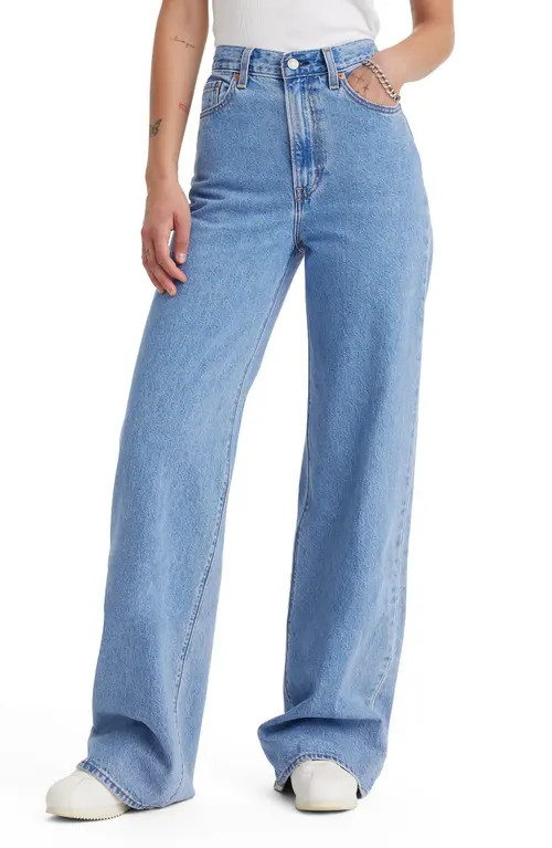 levi's Ribcage High Waist Wide Leg Jeans in Splash Zone at Nordstrom, Size 32 X 32 | Nordstrom