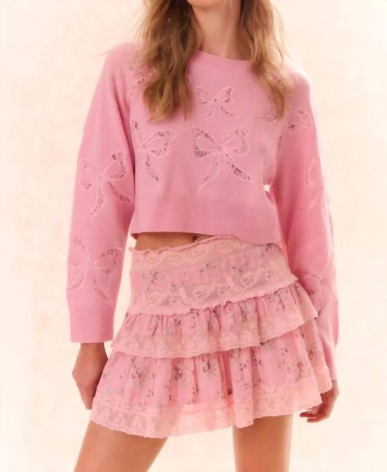 Parson Bow Sweater In Sweet Peony | Shop Simon