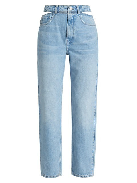 Frame Le High 'N' Tight Straight-Leg Cut-Out Jeans | Saks Fifth Avenue