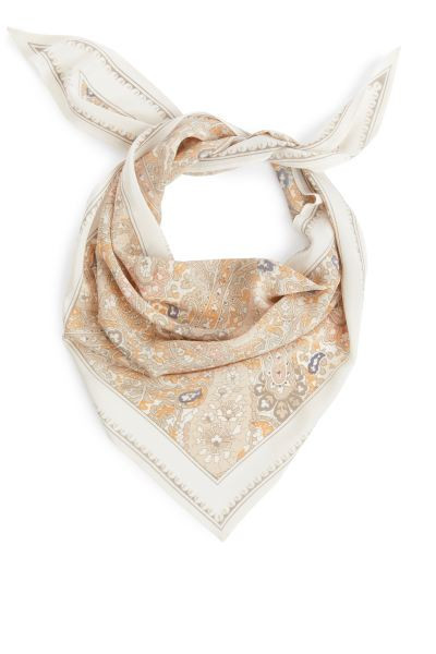 Dreieckstuch aus Seide - Beige/Hellorange - Ladies | H&M AT | H&M (DE, AT, CH, NL, FI)