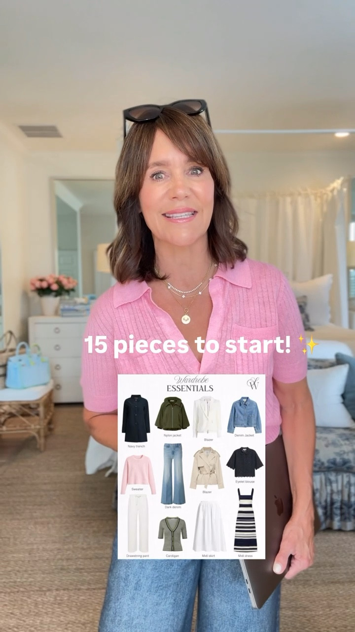 Spring capsule wardrobe! 

Top is old j crew but I’m linking some similar ones I love🩷