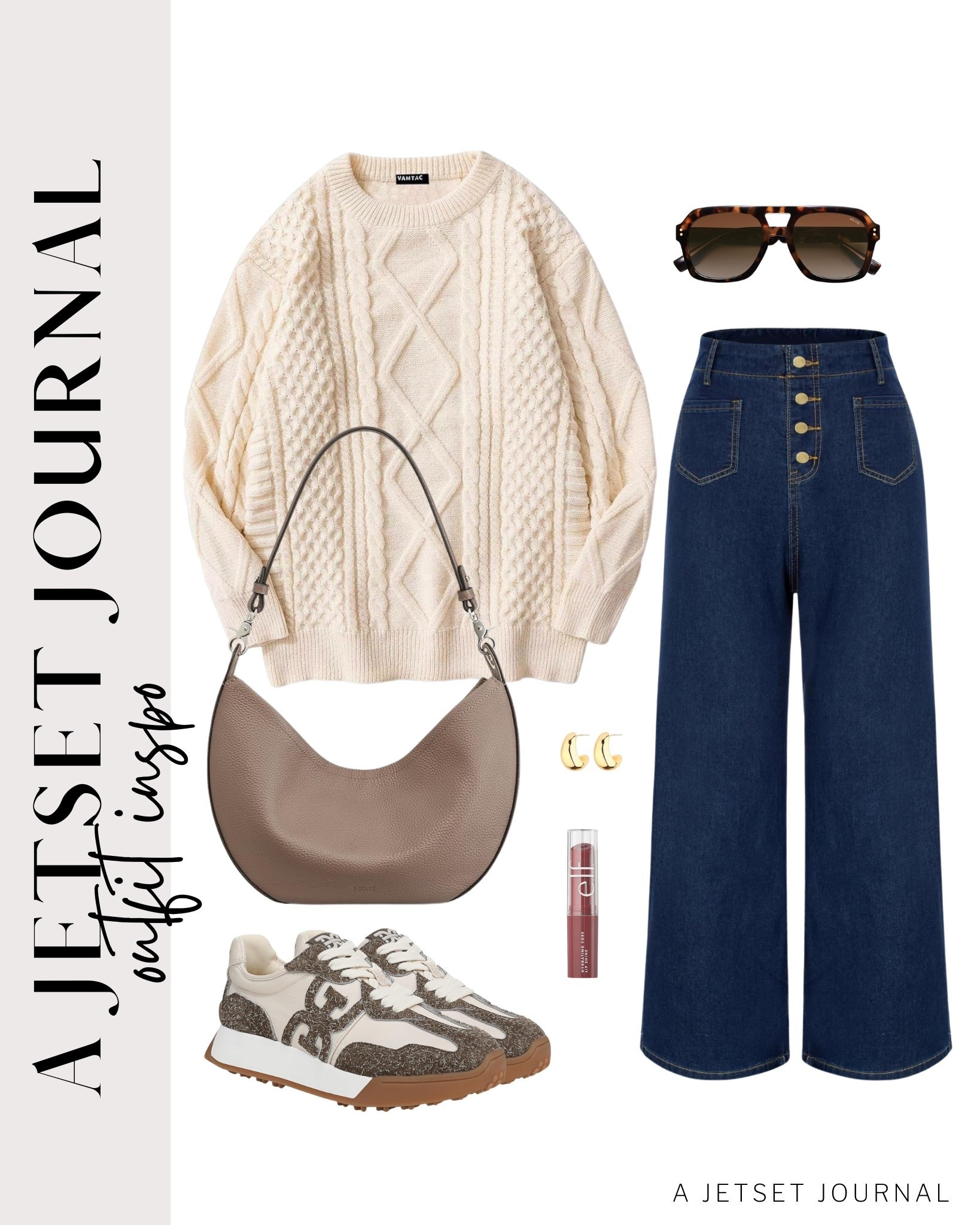 A comfy sweater with trendy denim makes this an outfit you will love for casual days!
oversized cable knit sweater, wide leg jeans, gold earrings set, trendy look, viral products, casual outfit idea, how to style, ways to style, amazon fashion, affordable style, shoe inspo, winter outfit, winter style

#LTKFindsUnder50 #LTKU #LTKSeasonal