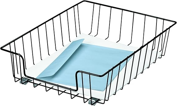 Fellowes Workstation Letter Size Desk Tray Organizer, Wire, Black (60112) | Amazon (US)