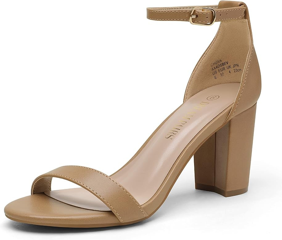 DREAM PAIRS Women's Chunk Low Heel Pump Sandals | Amazon (CA)