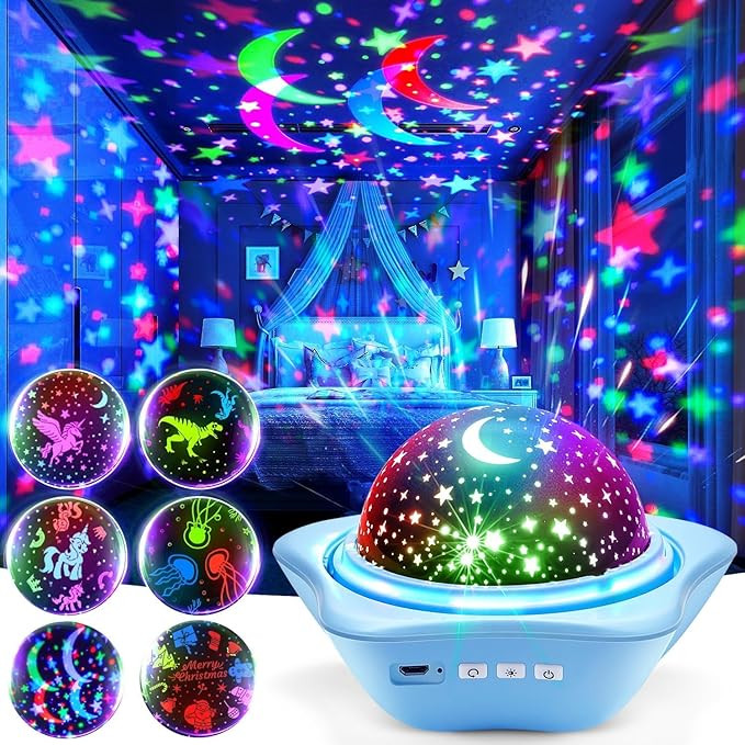 One Fire Night Light for Kids Toys,6 Films+78 Lighting Modes Star Projector,Rechargeable Night Li... | Amazon (US)