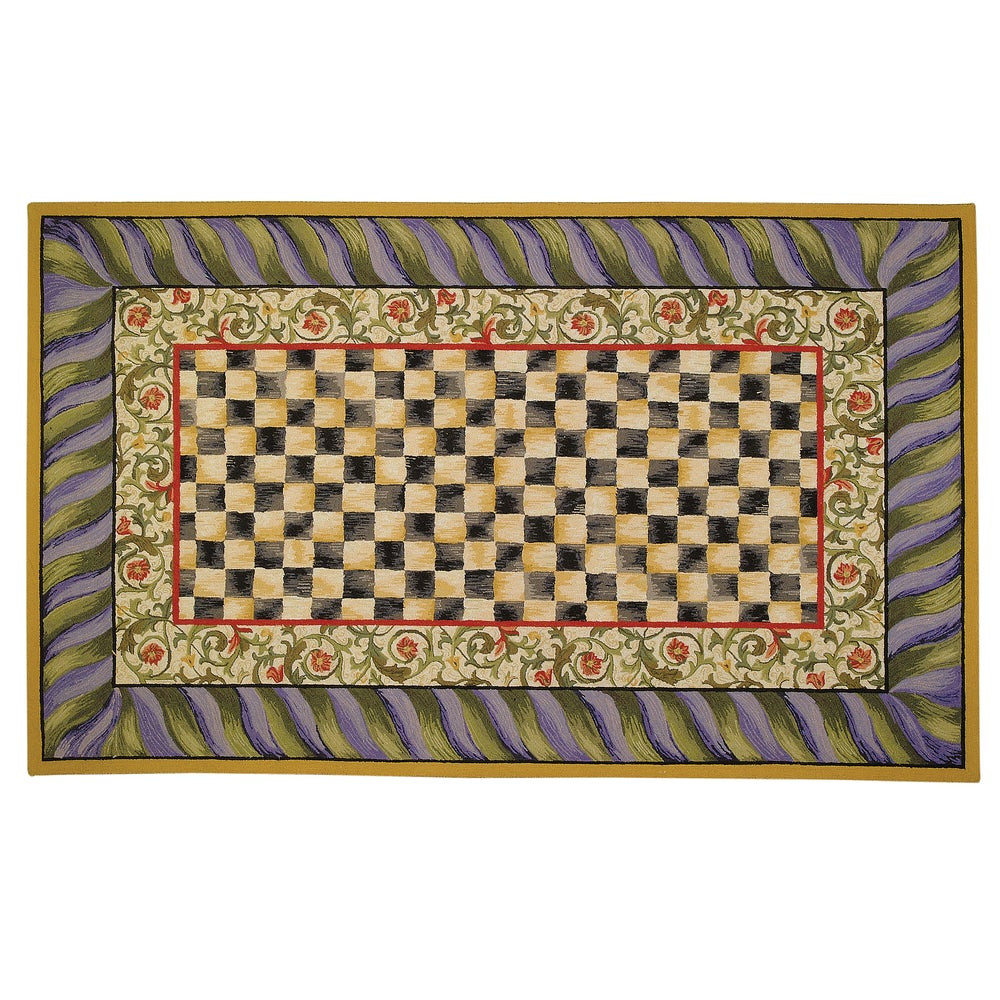 Courtly Check Purple & Green 9' x 12' Rug | MacKenzie-Childs