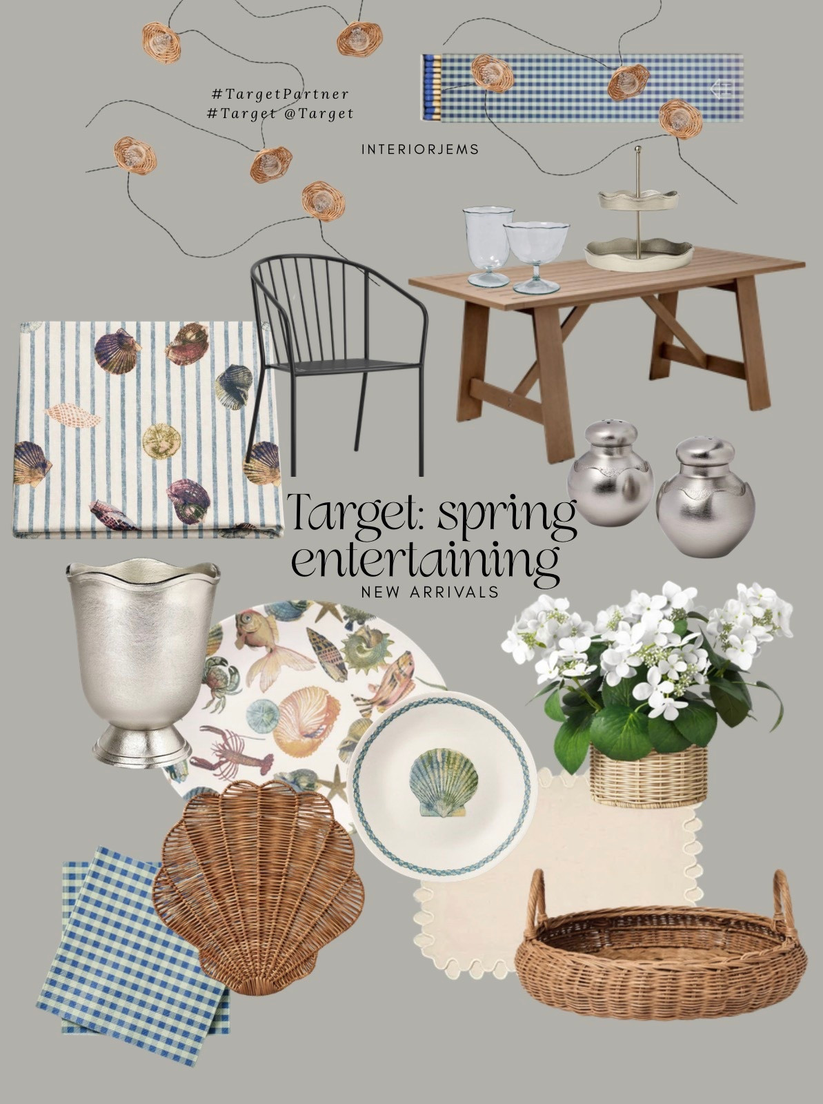 #TargetPartner bringing in the prettiest NEW spring entertaining finds that make hosting outside feel easy and pulled together.

Think coastal inspired table linens, shell details, woven textures, soft blue gingham, and elevated serving pieces that instantly make your setup look styled without trying too hard. These new arrivals are perfect for those casual outdoor hangs, after school snacks, or last-minute hosting moments where you still want it to feel special.

 #Target @Target


#LTKSaleAlert #LTKHome