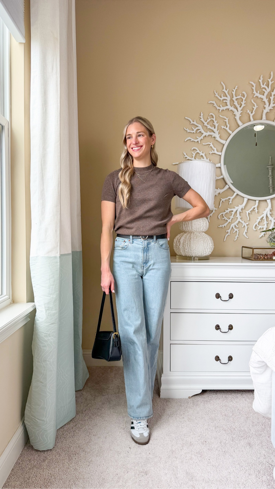 Elevated basics I’m loving from Amazon 🤎 . Wearing a size small and it fits true to size. Perfect for casual days or styled for work.  
Paired with my favorite Abercrombie jeans (wearing 24, sized down one) and adidas sambas (size 6, size down one). 🤎🤎🤎🤎🤎🤎🤎🤎🤎🤎🤎🤎🤎🤎

. elevated basics outfit. old money aesthetic outfit. casual spring outfits. spring work outfits women. business casual outfit ideas. work outfit with jeans. casual chic outfits. neutral outfit ideas. wide leg jeans outfit. baggy jeans outfit. mom jeans outfit ideas. light wash jeans outfit. abercrombie jeans outfit. abercrombie wide leg jeans. abercrombie baggy jeans. casual everyday outfits. capsule wardrobe basics. minimalist outfit ideas. classic wardrobe staples 🤎

#LTKgrwm #LTKootd